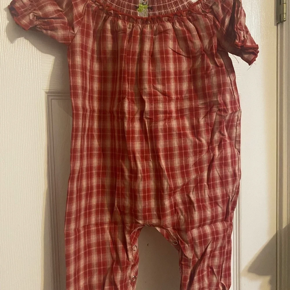 NWT Smocked Snowman Bubble Romper